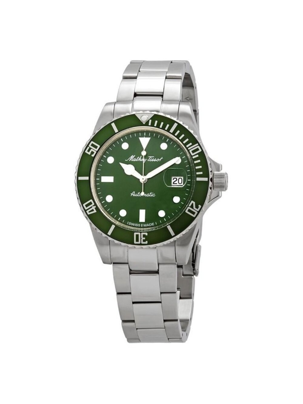 NWT Mathey-Tissot Mathey Vintage Automatic Green "Hulk" Dial Men's Watch